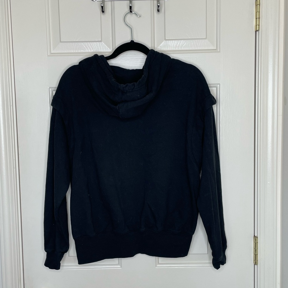 Nike Black Oversized Hoodie XS | Bold Arch Logo Pullover | Streetwear Essential - Picture 7 of 11